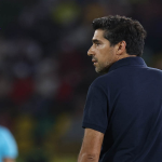 Abel Ferreira durante confronto contra o Junior Barranquilla