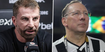 Pedrinho e Textor, dirigentes de Vasco e Botafogo
