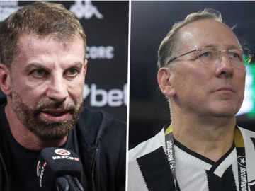 Pedrinho e Textor, dirigentes de Vasco e Botafogo