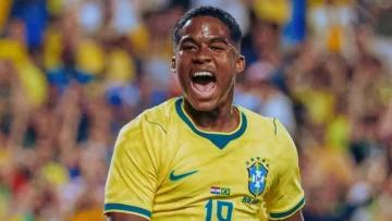 Endrick durante vitória da Seleção sobre a Croácia