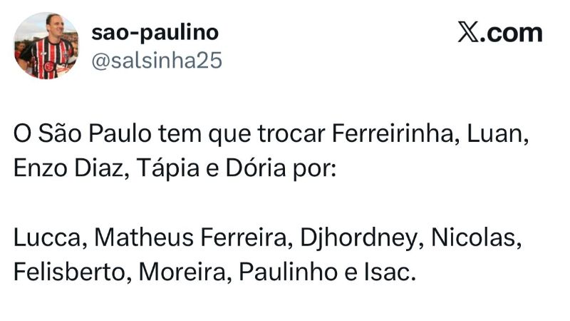 Torcedor do São Paulo questiona ausência de promessas