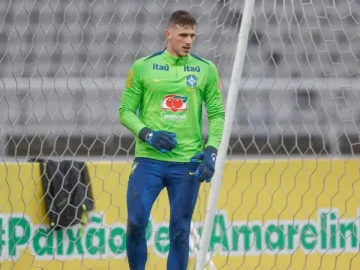 Bento em treino da Seleção Brasileira