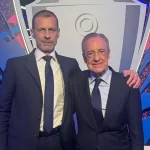 Florentino Perez, presidente do Real Madrid, foi convidado para assistir a final da Champions League com o presidente da UEFA