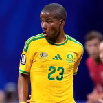 Jayden Adams com a camisa da Africa do Sul