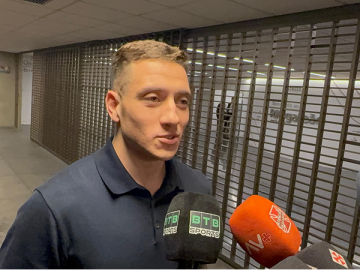 Bruno Duarte no desembarque do Galeão