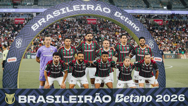 Time do Fluminense reunido antes de confronto (Foto: Lucas Merçon/Fluminense)