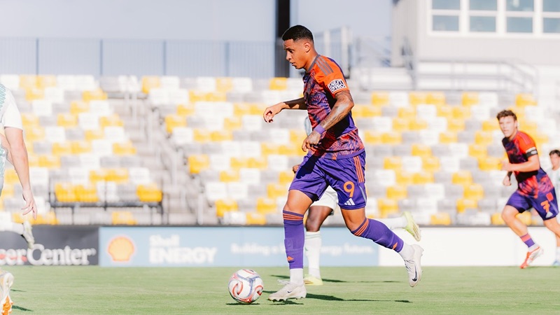 Arthur Sousa em ação pelo Houston Dynamo II (Foto: Divulgação)