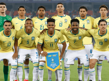 Time titular do Brasil para o amistoso deste sábado (Foto: Rafael Ribeiro/CBF)